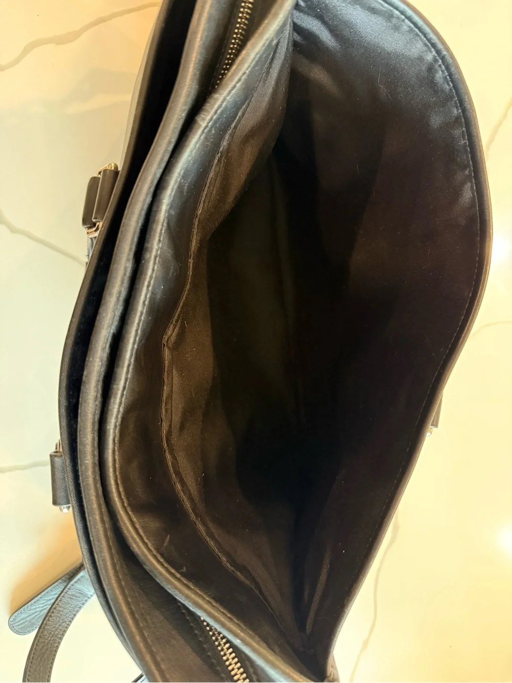 COACH Heritage Web Leather Embassy Briefcase~ Black~ Fits 15” Laptop